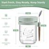 4 Pack Overnight Oats Containers with Lids and Spoons, 16