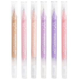 Elegirme Gel Ballpoint Pen, 6 Colors, 0.8mm, Extra Fine, Opaque, Sweet Pattern, Illustration, Notebook, Notebook, Letter, Greeting Card, Schedule Book, Album, Scrapbooking, Photo, Writing on Black