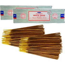 LAMARE Satya White Sage Incense Sticks 1 Pack 100g (160-180 Sticks) Aromatherapy Meditation Yoga Eco Friendly Packaging