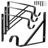 Closet Rod Bracket, Heavy Duty Shelf Bracket with Rod Holder,