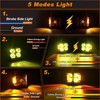 MOVOTOR Amber LED Pods, Waterproof IP68 Yellow Lens Cube Offroad