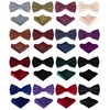 TIE G Men's Glitter Velvet Bow Tie + Pocket Square