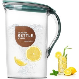 STAZWOUZZ Jarra de Agua con Tapa para Puerta de Refrigerado, Jarra de Agua para Puerta de Nevera, Jarra de Agua, Jarra de Plastico, Jarra para Agua, Jarras de Plastico con Tapa