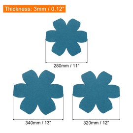 uxcell Pot and Pan Protectors, Set of 6, 3 Different Size Pot Separator for Stacking Felt Pan Protectors Dividers for Protecting Glass Ceramic Plates Cookware, Blue-Thick