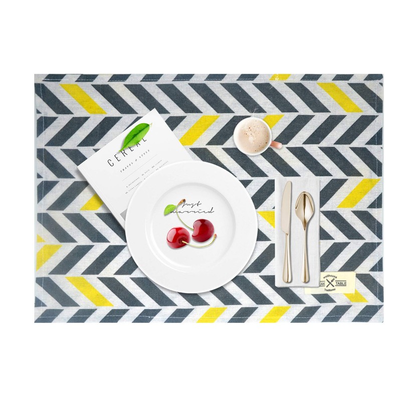 wellhouse Cotton Linen Placemat, Improves Atmosphere, Lunch Napkin Cloth, Washable