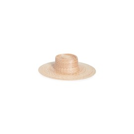 Lack of Color Women's Palma Wide Straw Boater Hat, Natural, Tan, S-M