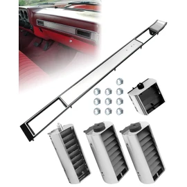 A/C Dash Vent & Molding Kit Compatible with Chevy GMC Truck 1981-1987, A/C Dashboard Vent Kit Replace 3979751 14014536
