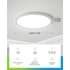 Yafido LED Ceiling Light with Remote Control, 24 W, 2400
