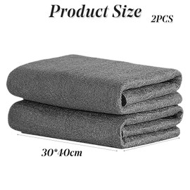 Magic Cleaning Cloths for Glass,Reusable Glass Cleaning Rag Super Soft Premium Streak Free Washable Cloth Duster for Home,Kitchen,Cars Glass Window (2, 30 * 40cm)