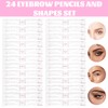 24 Pieces Eyebrow Stencils Women's Set, Reusable Eyebrow Stencils, Eyebrow