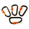 Set of 4 Solid Aluminium Matt D Shaped Carabiner 8
