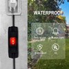 Outdoor Waterproof On/Off Switch Extension Cord, Heavy Duty 125v/250v Black