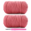 Lpalats 2 Pack T-Shirt Yarn for Crochet - 800 g/260