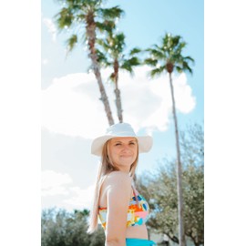 Swimlids Funky Bucket Women’s, Kids & Men’s Hat with UPF 50 UV Protection. Boonie Style Sun Hat (White XL)