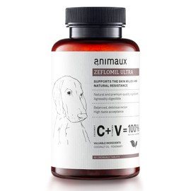 animaux Zeflomil Ultra Dogs - Food supplement for dogs, for the skin environment and natural skin resistance, Natural treat with rosemary and coconut oil, 60 chewable tablets.