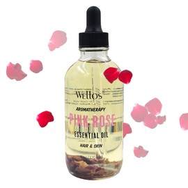 Wellos Aromatherapy Essential Oil for Hair & Skin (Pink Rose, 4 fl oz)
