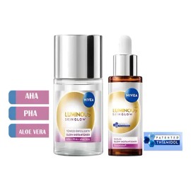 Nivea Luminous Efecto Glow Tonico 100ml + Serum Facial 30 Ml