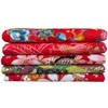Jukway 5Pcs 71x50 cm Large Cotton Fabric Fat Quarters, Oriental