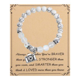 Photographer Gift Camera Charm Bracelet Wedding Photographer Gift Camera Jewelry Gifts for Videographer Inspirational Gift