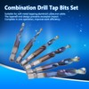 6Pcs Spiral Tap Drill Multifunctional HighSpeed Steel Hex Shank Drill