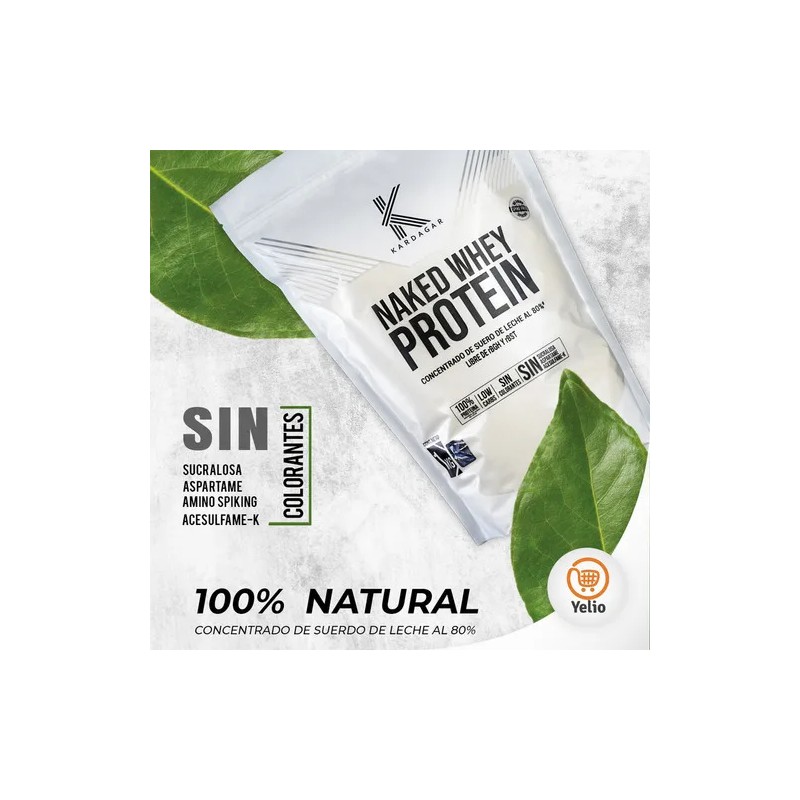 Proteina Kardagar Naked Whey Baja En Carbohidratos 1kg Sabor Sin