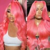 Gurdasa Wig Human Hair 13x4 Pink Lace Front Wig Human
