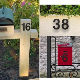 roslyong Address Number for Outdoor Signs, 3 Inch House Letter, Vintage Cast Iron Metal Solid Number Door Mailbox Decor with Screws, Black Home Letter B