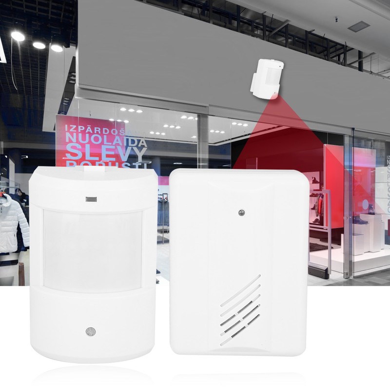 Welcome Doorbell Alarm IR Infrared Sensor Detector Door Bell Entry