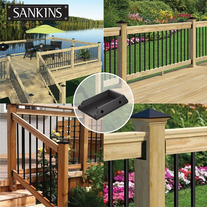 SANKINS 40pcs Deck Railing Bracket Connectors for 2x4, Deck Railing