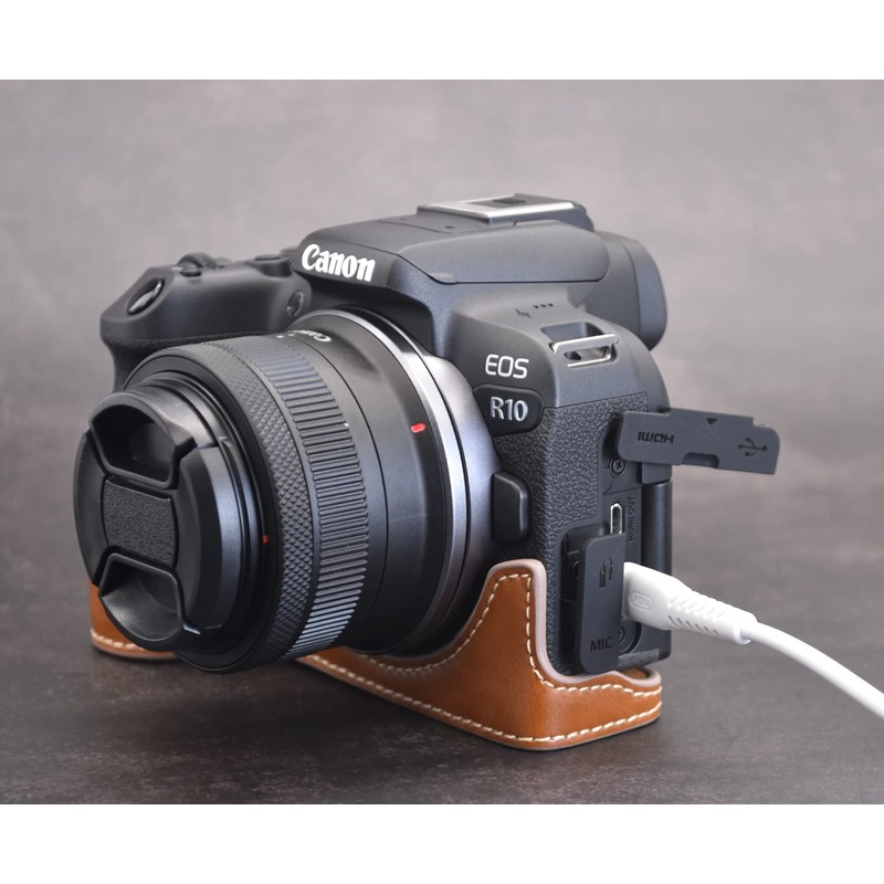 MUZIRI KINOKOO EOS R10 Protective Case PU Leather - Compatible