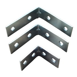 Corner Brace Repair Angle Brackets Heavy Duty Galvanised Steel (30 pcs) 10 Pcs 50x50mm 10 Pcs 40x40mm 10 Pcs 25x25mm. L Shaped Corner Fastener.