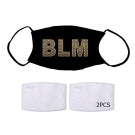 Black Lives Matter Non-Medical Protective Face Masks with Insert Filters for Personal Protection (Black-Bling, Small)
