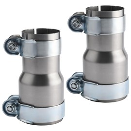 Patioer 2.5" to 3" Exhaust Adapter Reducer with Clamps, Universal Exhaust Pipe Connector for Car Truck SUV (2 Pack)