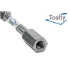Toolty Professional Mixing Paddle Extension - M14 Thread - Galvanised