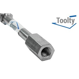 Toolty Professional Mixing Paddle Extension - M14 Thread - Galvanised Steel, Mixer, Whisk, Stirrer - Extension Bar - 200mm - DIY - TLTY-1084