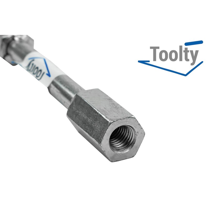 Toolty Professional Mixing Paddle Extension - M14 Thread - Galvanised