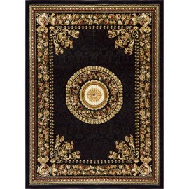 Home Dynamix Optimum 11023-450 Polypropylene 7-Feet 8-Inch by 10-Feet 4-Inch Area Rug, Black