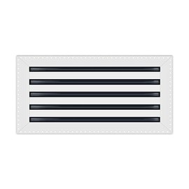 BUILDMART - 20x10 MUD-in Air Vent Cover - Drywall MUD in White Air Vent - MUD Linear Slot Diffuser - Register Grille for Ceiling and Walls - Texas Buildmart