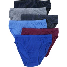 ToBeInStyle Men's Pack of 6 Briefs - Striped - S