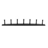Spectrum Diversified Wood Hook Rack, 7 Peg, Black