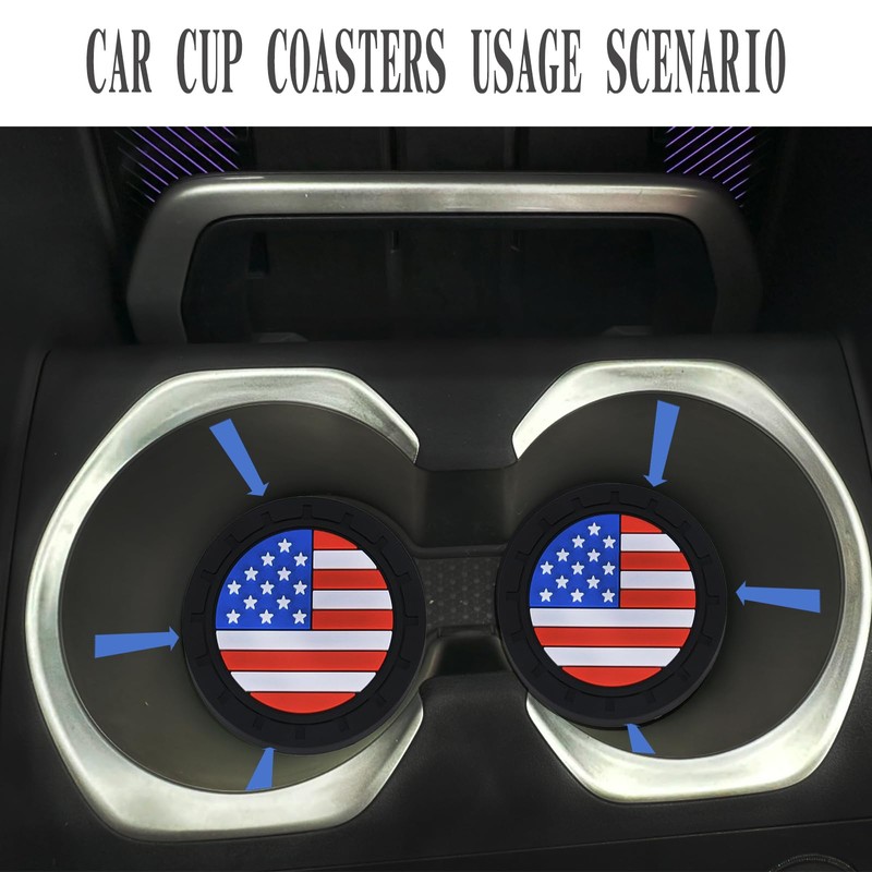 2 Pcs Car Cup Holder Coaster, Cup Holder Cover for