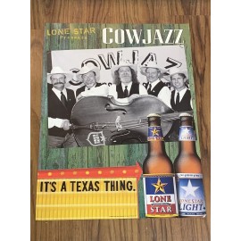 LoneStar 2000 Lone Star beer - Cow Jazz music - Beer Poster - Original