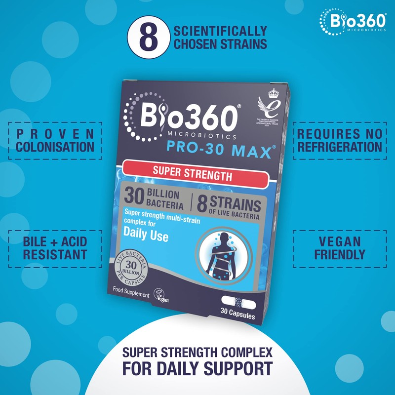 Natures Aid Bio360 Pro-30 MAX (30 Billion Bacteria), from Natures