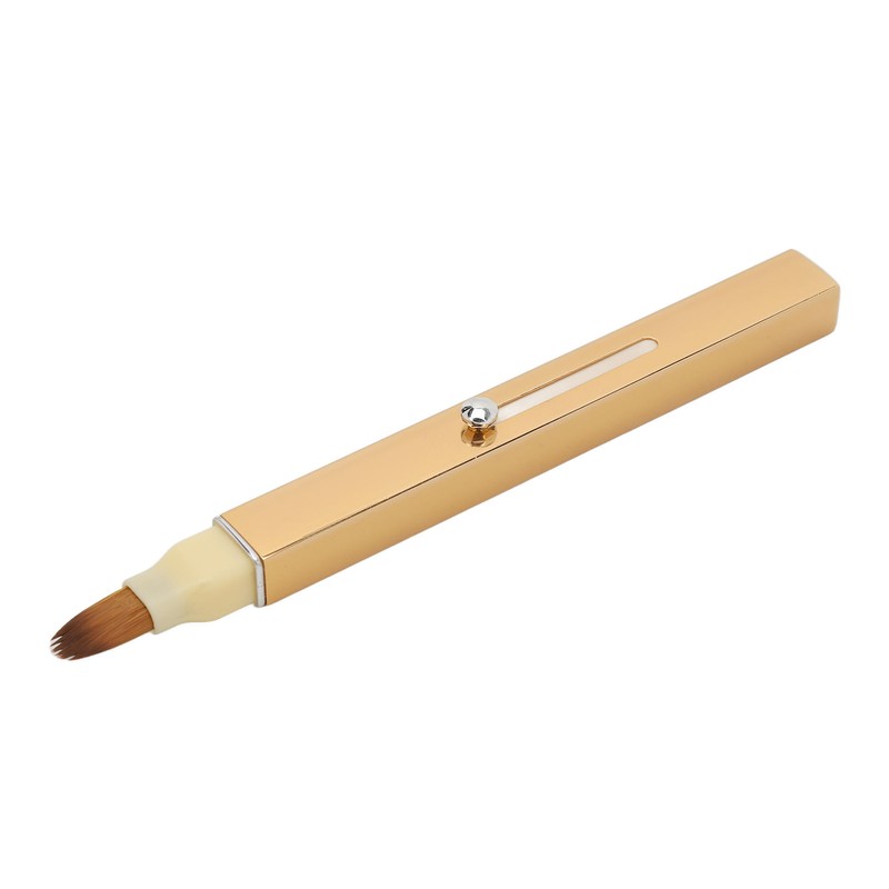 3pcs Gold Retractable Lip Brush Portable Soft Hair Double Ended