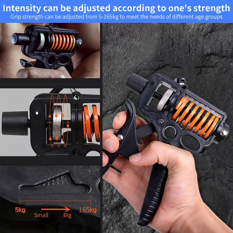 JIRONN Hand Grip Strengthener, Trainer, Grip Strengthener Workout Set, Non-Slip