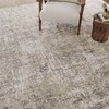 PureCozy Machine Washable Area Rug 4x6 Beige Grey Living Room