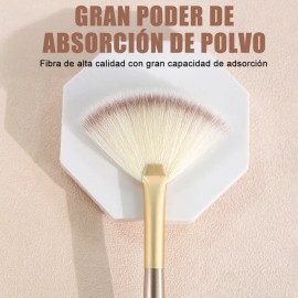 ANEBAKE 2pz Brocha Abanico Champagne Ideal Mascarillas Y Limpiadores                                                                                  