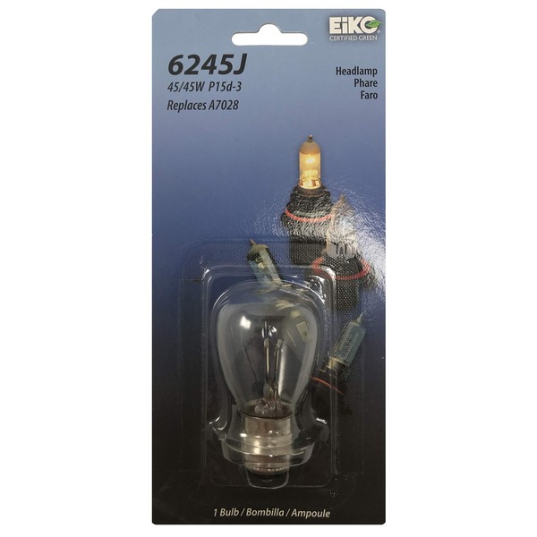 Sherco-Auto 6245J Clear Light 12.8V 45/45W RP-10 P15D-3 Base Halogen Bulb Headlamp Replaces A7028 (1)