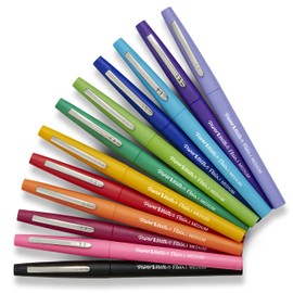 Paper Mate Flair Felt Tip Pens, Medium Point (0.7mm), Assorted Colors, 12 Count