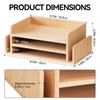 KIRIGEN Wood 3-Tier Office Desktop Document Tray - Mail Sorter